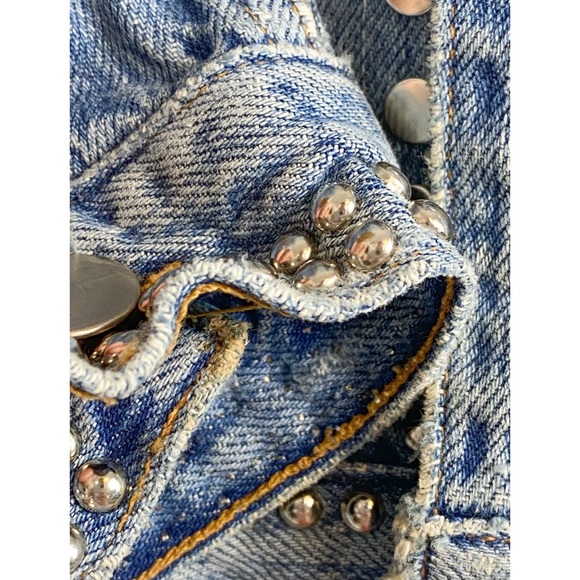 Frame Denim Le Studded Oversized Jean Jacket - Size S - Picture 12 of 14